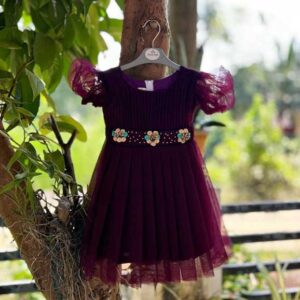 Wine Partywear Frock