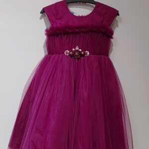 Dark Purple Party Wear Frock