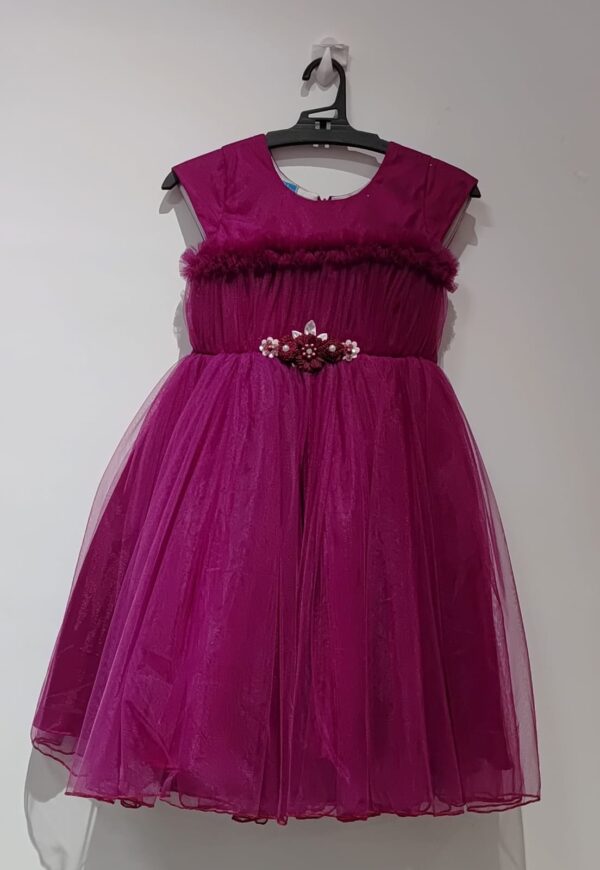 Dark Purple Party Wear Frock