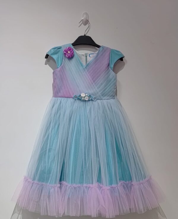 Skyblue Party Wear Frock